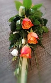 Orange Rose tied Spray